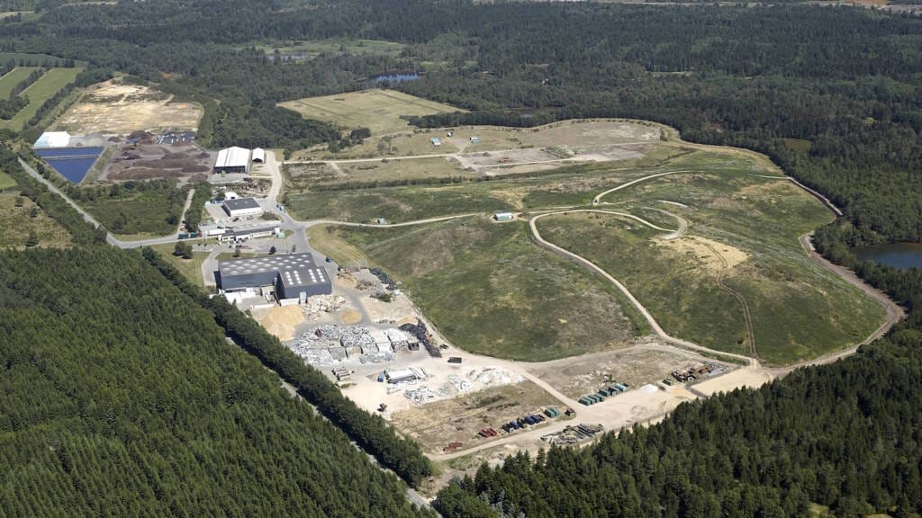 Dronefoto over AFLD Fasterholt